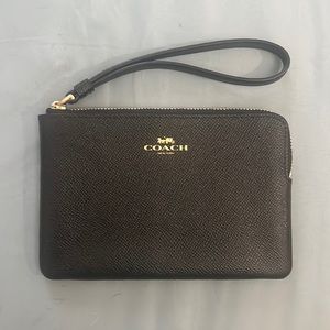 Coach black wristlet